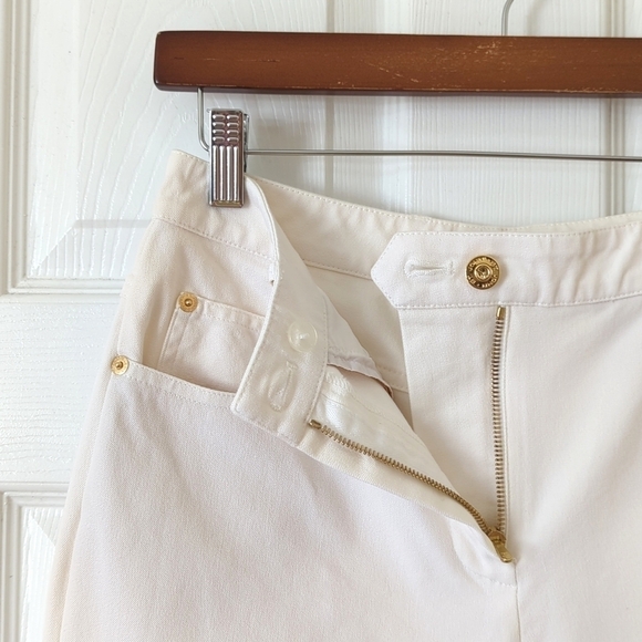 St. John Sport Lightweight High Waisted Relaxed Fit Straight Leg Pants Cream 4 - Picture 10 of 16